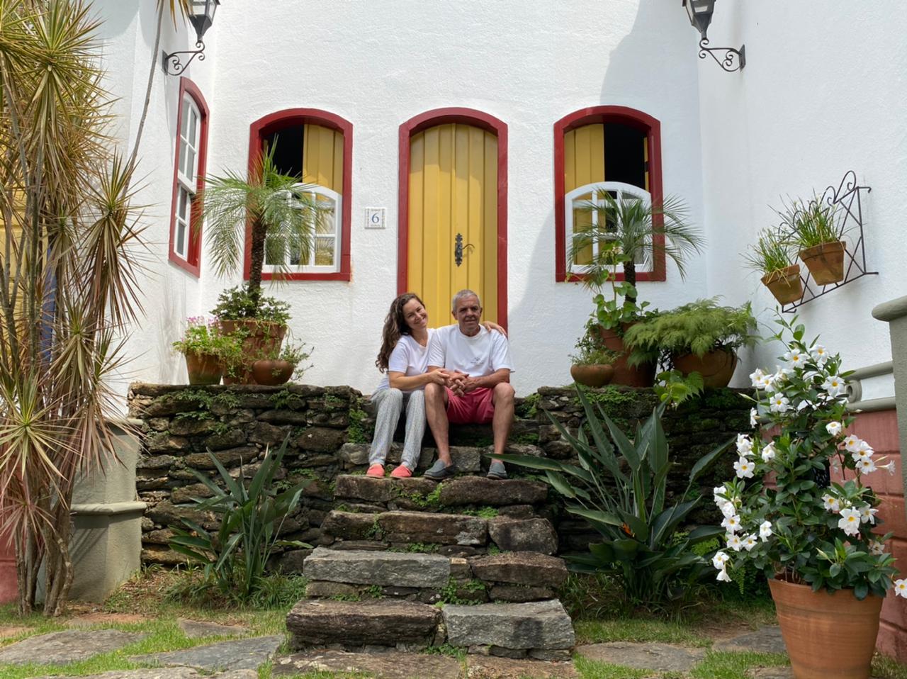Augusto e Joana na Pousada do Barão